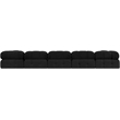 Meridian Furniture Ames Black Boucle Fabric Modular Sectional