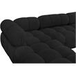 Meridian Furniture Ames Black Boucle Fabric Modular Sectional