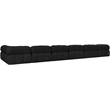 Meridian Furniture Ames Black Boucle Fabric Modular Sectional