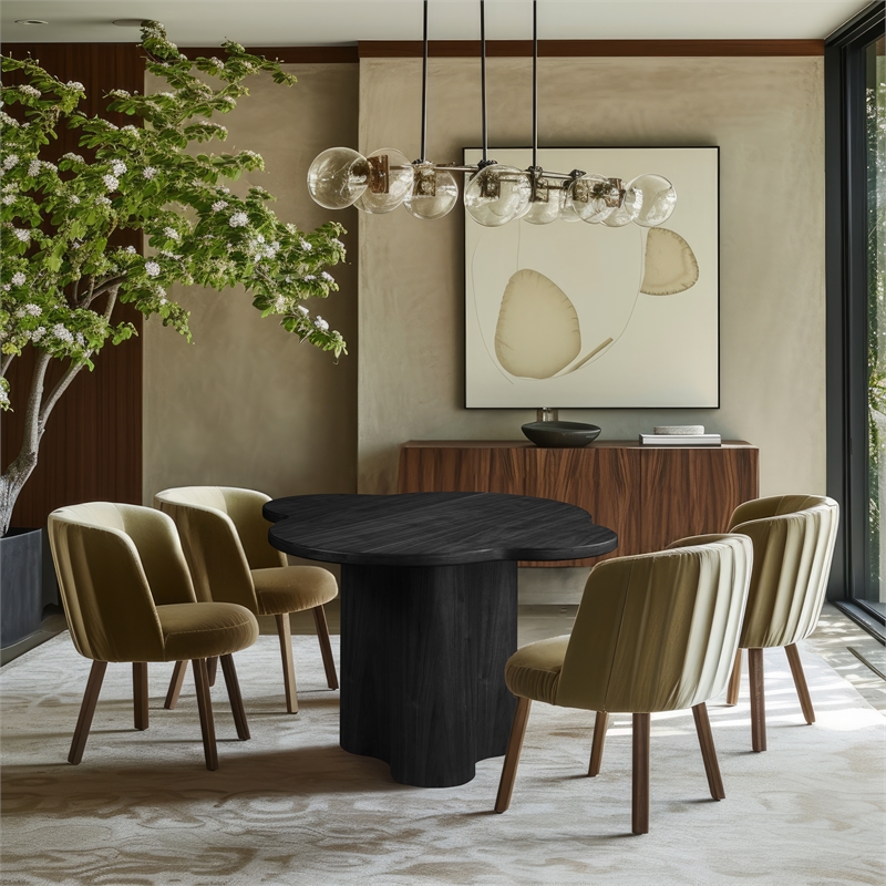 meridian furniture mesa black dining table