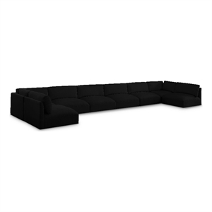 Meridian Furniture Ease Black Fabric Modular Sectional