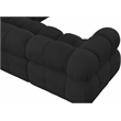 Meridian Furniture Ames Black Boucle Fabric Modular Sectional
