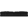 Meridian Furniture Ames Black Boucle Fabric Modular Sectional