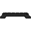 Meridian Furniture Ames Black Boucle Fabric Modular Sectional