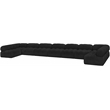 Meridian Furniture Ames Black Boucle Fabric Modular Sectional