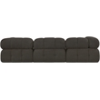 Meridian Furniture Ames Brown Boucle Fabric Modular Sofa