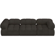 Meridian Furniture Ames Brown Boucle Fabric Modular Sofa