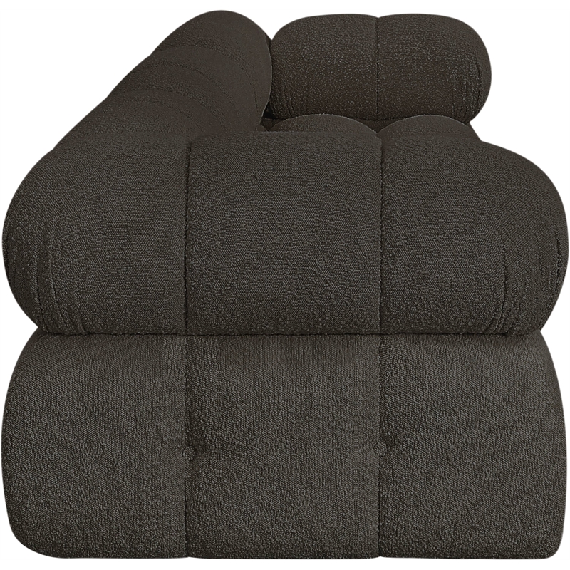 Meridian Furniture Ames Brown Boucle Fabric Modular Sofa