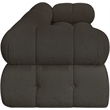 Meridian Furniture Ames Brown Boucle Fabric Modular Sofa