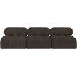 Meridian Furniture Ames Brown Boucle Fabric Modular Sofa