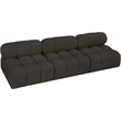 Meridian Furniture Ames Brown Boucle Fabric Modular Sofa