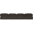 Meridian Furniture Ames Brown Boucle Fabric Modular Sofa