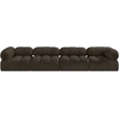 Meridian Furniture Ames Brown Boucle Fabric Modular Sofa