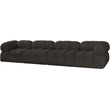 Meridian Furniture Ames Brown Boucle Fabric Modular Sofa