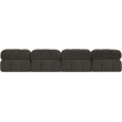 Meridian Furniture Ames Brown Boucle Fabric Modular Sofa