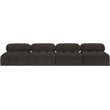 Meridian Furniture Ames Brown Boucle Fabric Modular Sofa