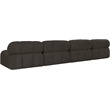 Meridian Furniture Ames Brown Boucle Fabric Modular Sofa