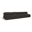 Meridian Furniture Ames Brown Boucle Fabric Modular Sofa