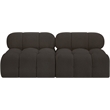 Meridian Furniture Ames Brown Boucle Fabric Modular Sofa