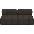 Meridian Furniture Ames Brown Boucle Fabric Modular Sofa