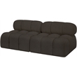 Meridian Furniture Ames Brown Boucle Fabric Modular Sofa