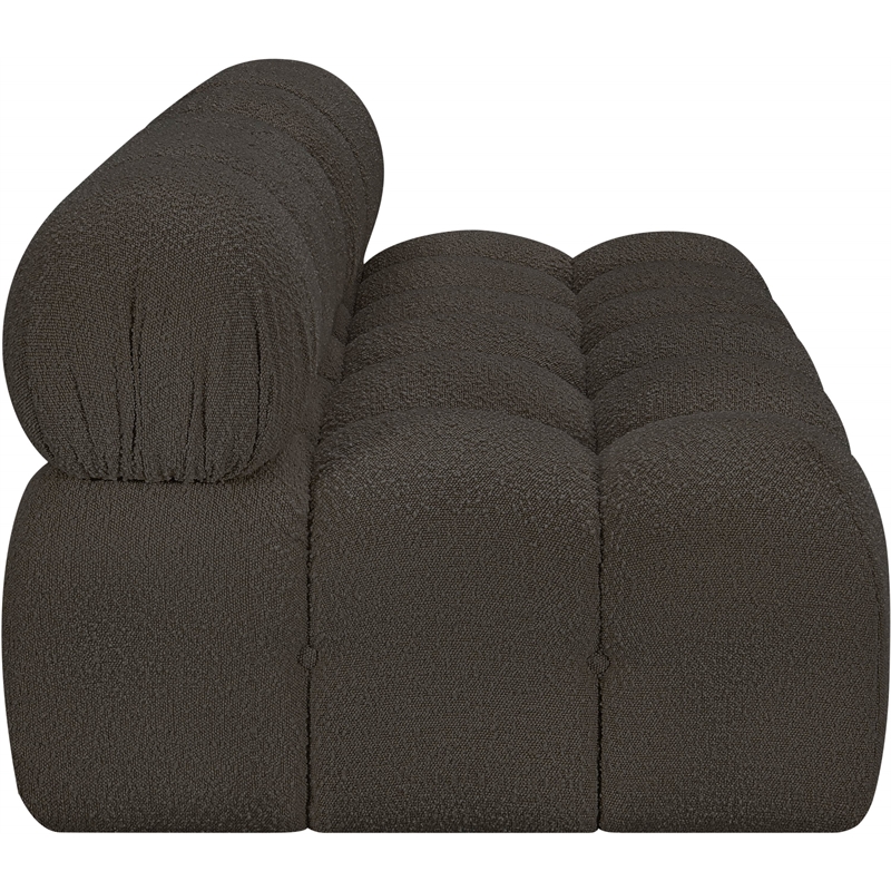 Meridian Furniture Ames Brown Boucle Fabric Modular Sofa