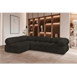 Meridian Furniture Ames Brown Boucle Fabric Modular Sectional