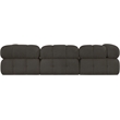 Meridian Furniture Ames Brown Boucle Fabric Modular Sectional