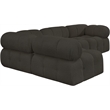 Meridian Furniture Ames Brown Boucle Fabric Modular Sectional