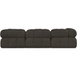 Meridian Furniture Ames Brown Boucle Fabric Modular Sectional