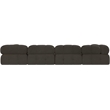 Meridian Furniture Ames Brown Boucle Fabric Modular Sectional