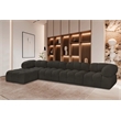 Meridian Furniture Ames Brown Boucle Fabric Modular Sectional