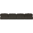 Meridian Furniture Ames Brown Boucle Fabric Modular Sectional