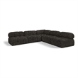 Meridian Furniture Ames Brown Boucle Fabric Modular Sectional