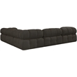 Meridian Furniture Ames Brown Boucle Fabric Modular Sectional
