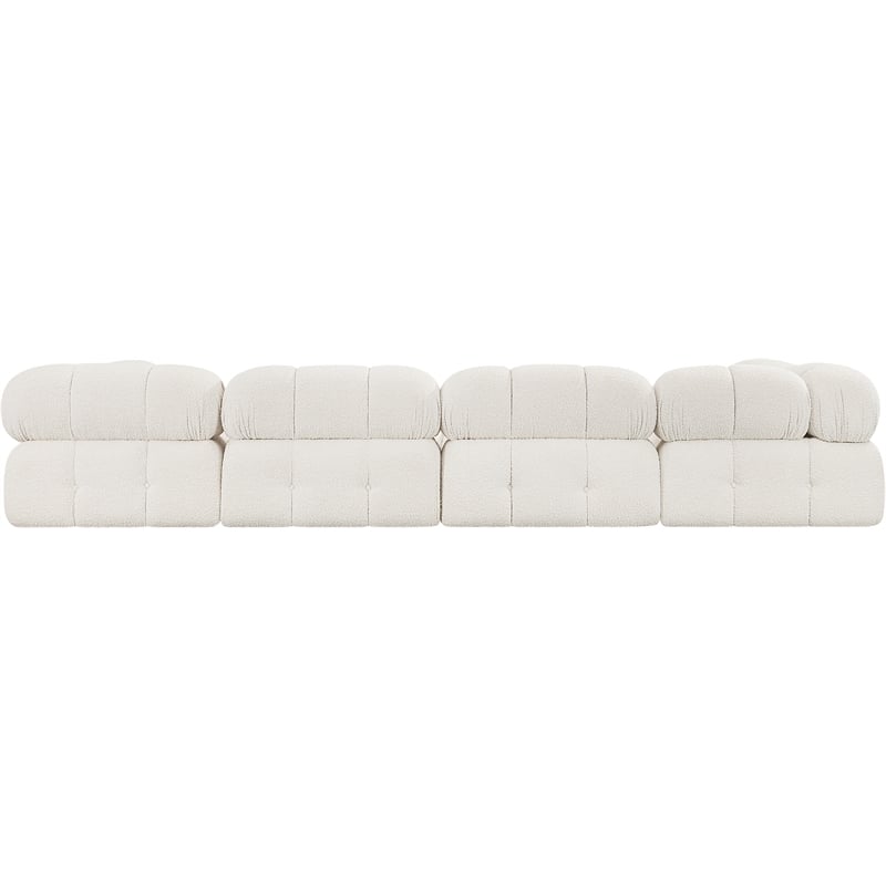 Meridian Furniture Ames Cream Boucle Fabric Modular Sofa
