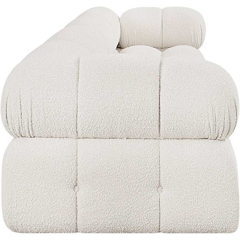 Meridian Furniture Ames Cream Boucle Fabric Modular Sofa