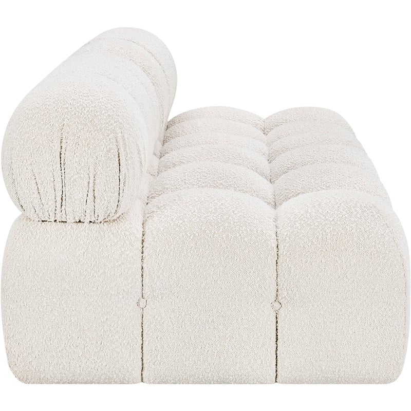 Meridian Furniture Ames Cream Boucle Fabric Modular Sofa
