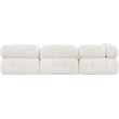 Meridian Furniture Ames Cream Boucle Fabric Modular Sectional