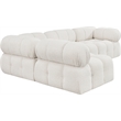 Meridian Furniture Ames Cream Boucle Fabric Modular Sectional