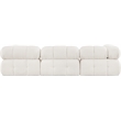 Meridian Furniture Ames Cream Boucle Fabric Modular Sectional