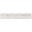 Meridian Furniture Ames Cream Boucle Fabric Modular Sectional