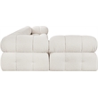 Meridian Furniture Ames Cream Boucle Fabric Modular Sectional