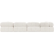 Meridian Furniture Ames Cream Boucle Fabric Modular Sectional
