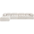 Meridian Furniture Ames Cream Boucle Fabric Modular Sectional