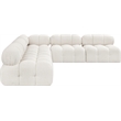 Meridian Furniture Ames Cream Boucle Fabric Modular Sectional