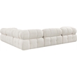 Meridian Furniture Ames Cream Boucle Fabric Modular Sectional