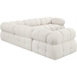 Meridian Furniture Ames Cream Boucle Fabric Modular Sectional