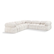 Meridian Furniture Ames Cream Boucle Fabric Modular Sectional