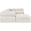 Meridian Furniture Ames Cream Boucle Fabric Modular Sectional